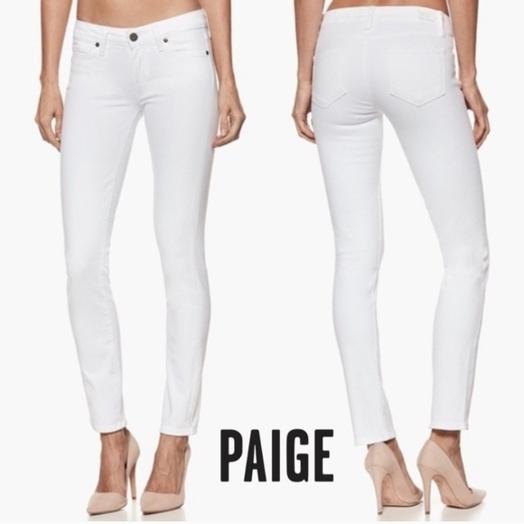 paige skyline skinny white